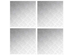 Taburete cuadrado 4 piezas Plata 50 x 50 cm Aluminio MAISON EXCLUSIVE
