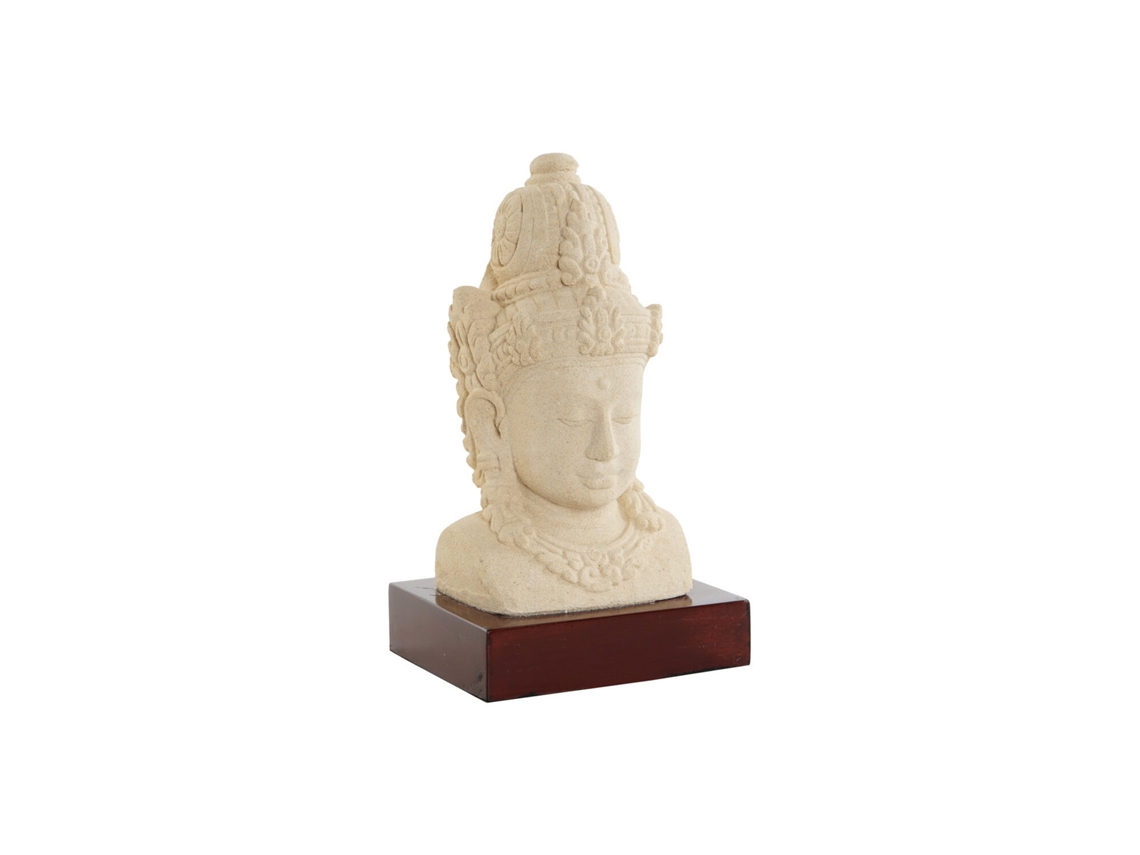Figura Cemento Busto Deidad Javanesa Sob 21x17x37cm