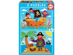 Puzzle EDUCA Junior 2X20 Piratas (Edad Mínima: 3 Años - 40 Piezas)