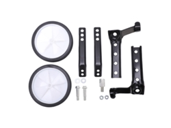 Ruedas De Entrenamiento Ajustables De Acero Y Plástico Para Bicicletas Infantiles De 18 A 24 Pulgadas Negro