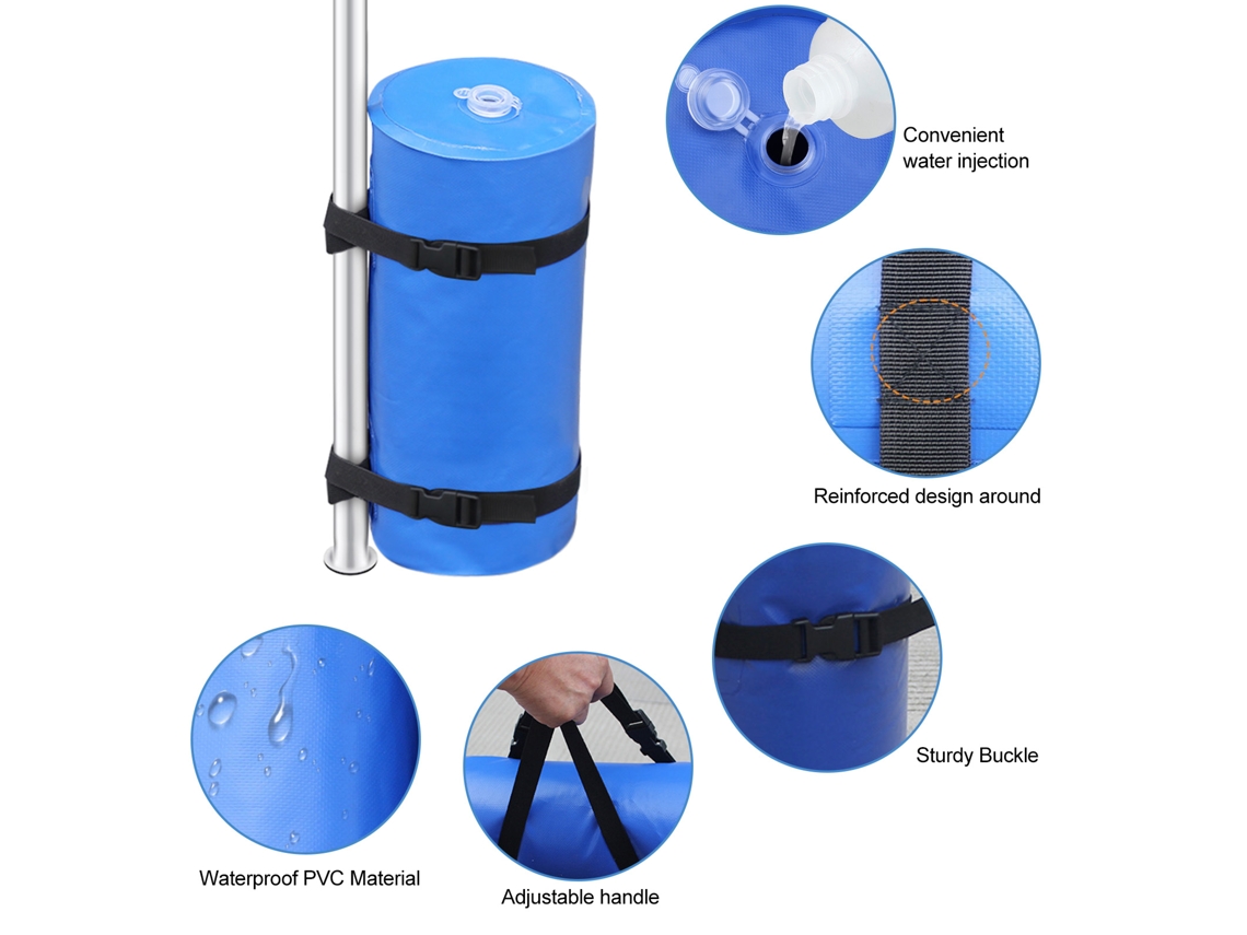 Bolsa De Peso Rellena De Agua Para Toldo De Camping, Toldo Plegable, Contrapeso Para Pies, Bolsa De Agua Para Toldo