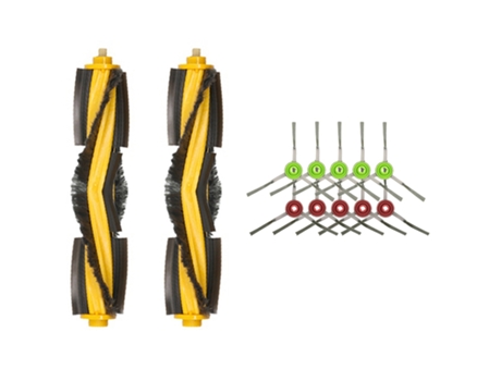 10 piezas para Ecovacs Deebot Ozmo 950 Robot aspirador Cepillo Lateral y 2 piezas Robot aspirador cepillo rodillo