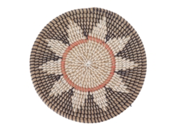 Adornos de pared redondos de hierba con manos, 35 cm, estilo 2