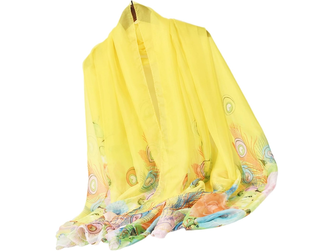Chal Largo Para Mujer Con Estampado De Pavos Reales, Vestido De Playa, Chal Estampado, Bufandas Estampadas Para Uso Diario.