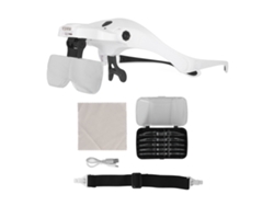 Lupa De Cabeza Con Usb, Lentes Ópticos De Acrílico, Led Iluminado, Ergonómico, Manos Libres Para Lectura