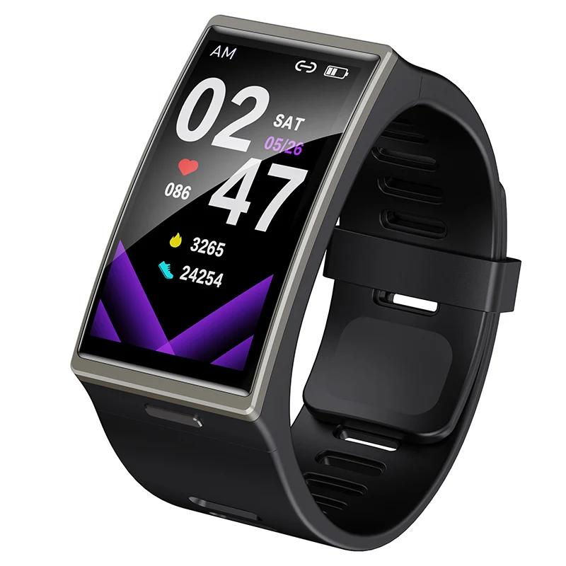 (negro) 1.91 Pulgadas Hd 2.5d Pantalla Curva Inteligente Pulsera A Prueba De Agua Frecuencia Cardíaca Monitoreo De Presión Arterial
