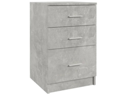 MAISON EXCLUSIVE Mesita de noche de madera procesada, gris cemento (40 x 40 x 63 cm)