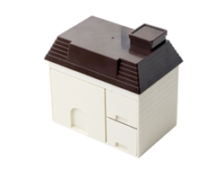 Caja Organizadora De Escritorio Con Forma De La Casa Blanca Para Guardar Artículos De Papelería Y Cosméticos.