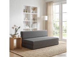Sofá Cama Plegable Gris Claro 152 X 86,5 X 60 Cm Tela