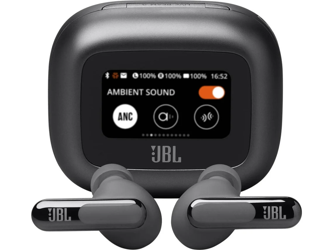 Auriculares Bluetooth True Wireless JBL LIVE BEAM 3 (In Ear - Micrófono - Noise Cancelling - Negro)