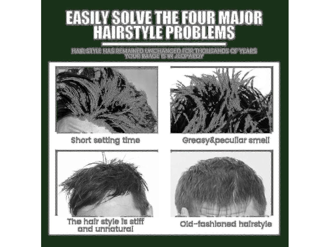 Ouhoe Men's Hair Cream Anti-frizzy Hair Care Styling Gel Natural Volumizing