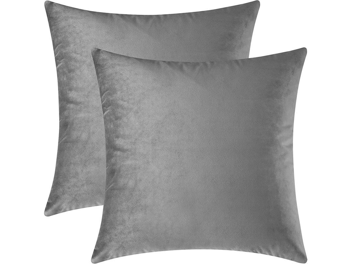 2 Fundas De Almohada Cuadradas De Terciopelo Cómodas Para Sofá Y Cama, 18 X 18 Pulgadas