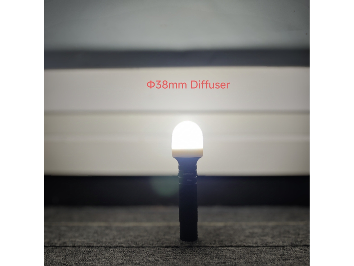Difusor elástico de silicona para linterna de 38 mm, pantalla para Astrolux ST06 WP5, apto para diámetros de 38 mm/40 mm, accesorio para funda de linterna.