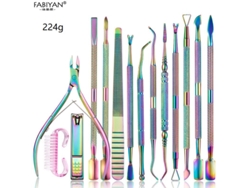 Juego de accesorios y herramientas para decoración de uñas - 14 piezas