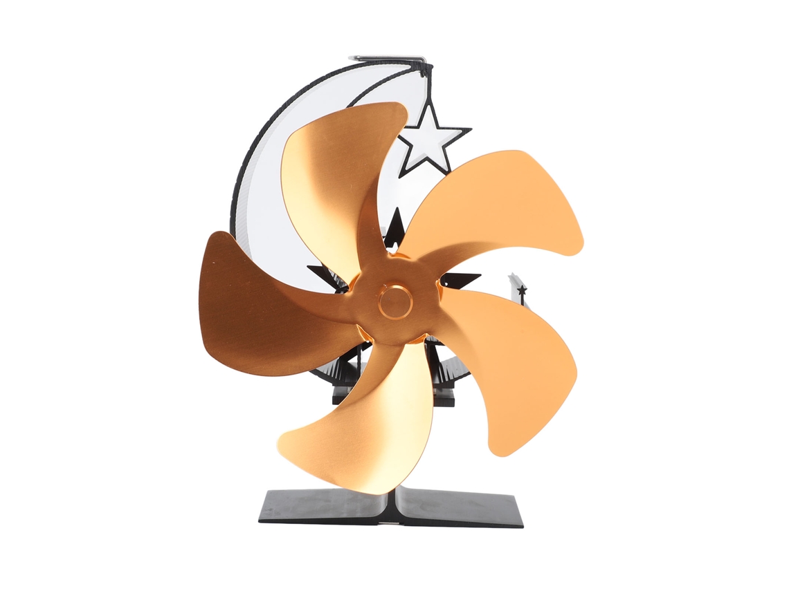 Ventilador De 5 Aspas Para Estufa De Leña, Impulsado Por El Calor, Silencioso, Para Acampar Y Pescar En El Hielo.