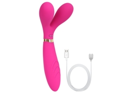 Vibrador De Masaje De Tres Cabezales Con 9 Modos De Vibracin Para Adultos (rojo Rosa)