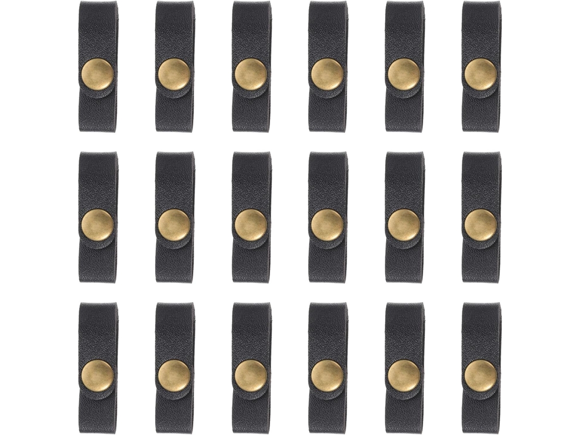 Organizador De Cables De 24 Piezas De Piel Sintética Para Cables Usb Y Auriculares Con Práctico Lazo De Piel.