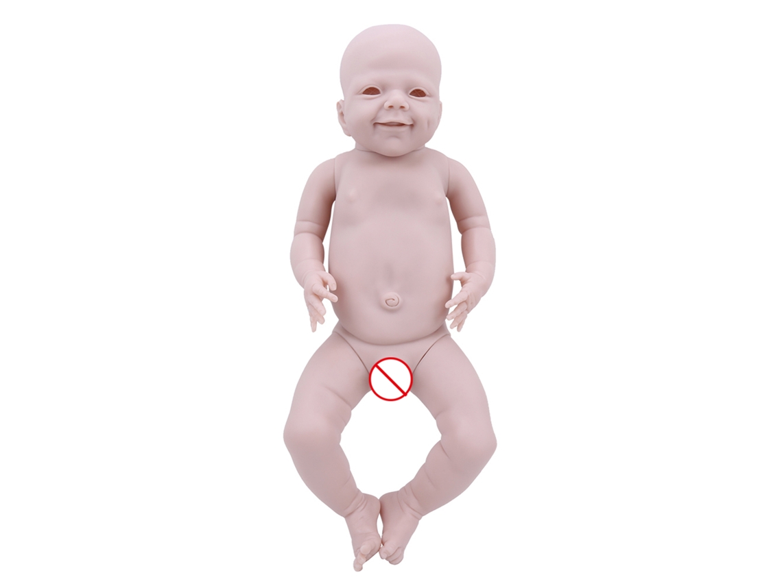 Muñeco Reborn Diy De 22 Pulgadas, Pvc, Cuerpo Completo, Niño Sin Pintar Con Ojos Abiertos