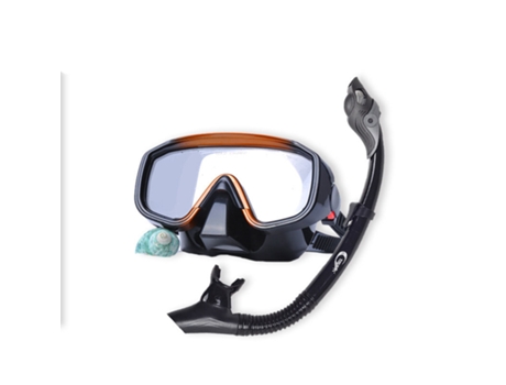 Gafas de buceo Máscara de buceo Máscara de buceo Snorkel Negro 2 piezas DONGLINE