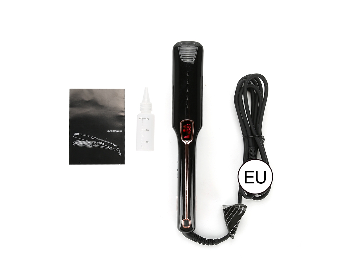 Prancha De Cabelo Cerâmica Com Vapor, Íons Negativos E Infravermelho - Alisador De Cabelo Com Design Rotativo 360 Graus