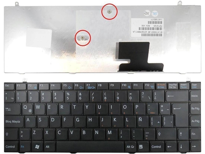 Teclado para Portátil Sony Vgn-Fz18L Vgn-Fz31Z Vgn-Fz 1-417-803-81 V070978Bk1