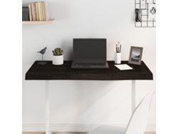 Tablero Mesa | Superficie De Mesa | Tablero De Escritorio Madera Roble Tratada Marrón Oscuro 100x60x(2-6) Cm Wsd14513