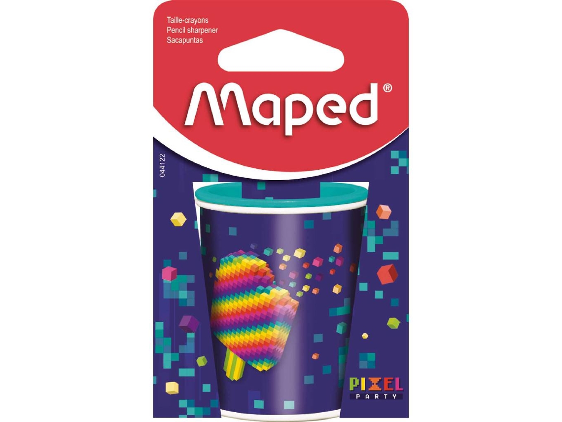 Sacapuntas Doble con Depósito de Lata Pixel Party MAPED