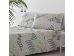 Juego de Sábanas COTTON ARTEAN Rodiles (Gris - Cama de 160 cm - Microfibra)