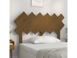 Cabecero De Cama Madera Maciza Pino Marrón Miel 122,5x3x80,5 Cm