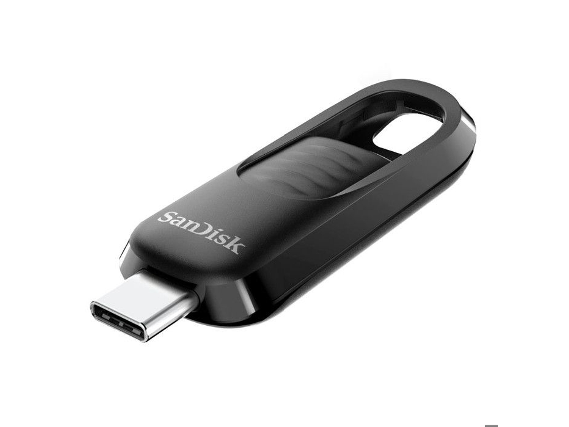 Unidad flash USB SanDisk Ultra Slider de 64 GB, USB 3.0 Tipo C, compatible con PC, tableta y teléfono inteligente.
