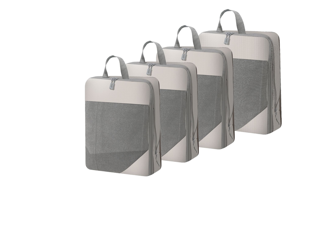 Juego De Organización Para Clasificar Ropa De 4 Piezas, Cubos De Embalaje Para Viajes Que Ahorran Espacio CHRUI Beige