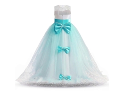 2026-vestido Largo Formal Para Niñas Con Silueta Trompeta/mermaid, Flores, Verde, Ocasión Especial
