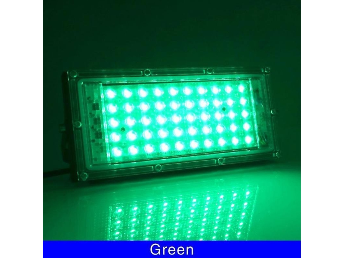 2026-foco Led Exterior Impermeable Ip65 50w 220-240v 180° Aluminio Rgb Branco Quente Frio Vermelho Azul Verde Verde