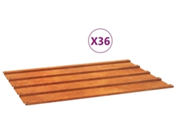 Conjunto 36 Paneles de Tejado VIDA XL Acero Corten Oxidado (60x44cm)
