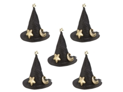 5 mini pinzas para sombreros de bruja para Navidad/Halloween para niños