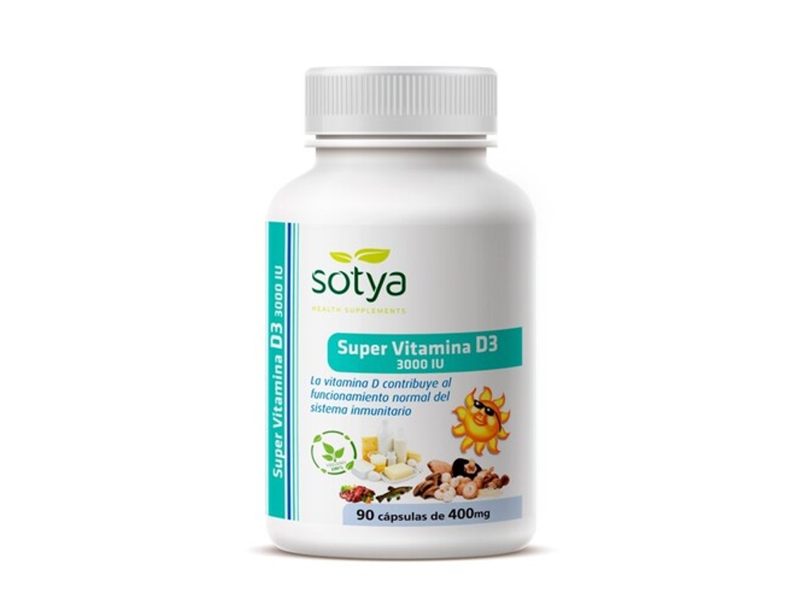 Super Vitamina D3 3000 UI 90 Cápsulas 400 Mg FALSO