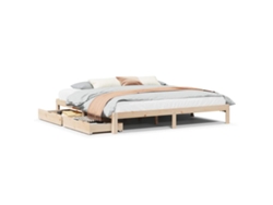 Maison Exclusive - Estructura De Cama Con Cajones Madera Maciza De Pino 180x200 Cm