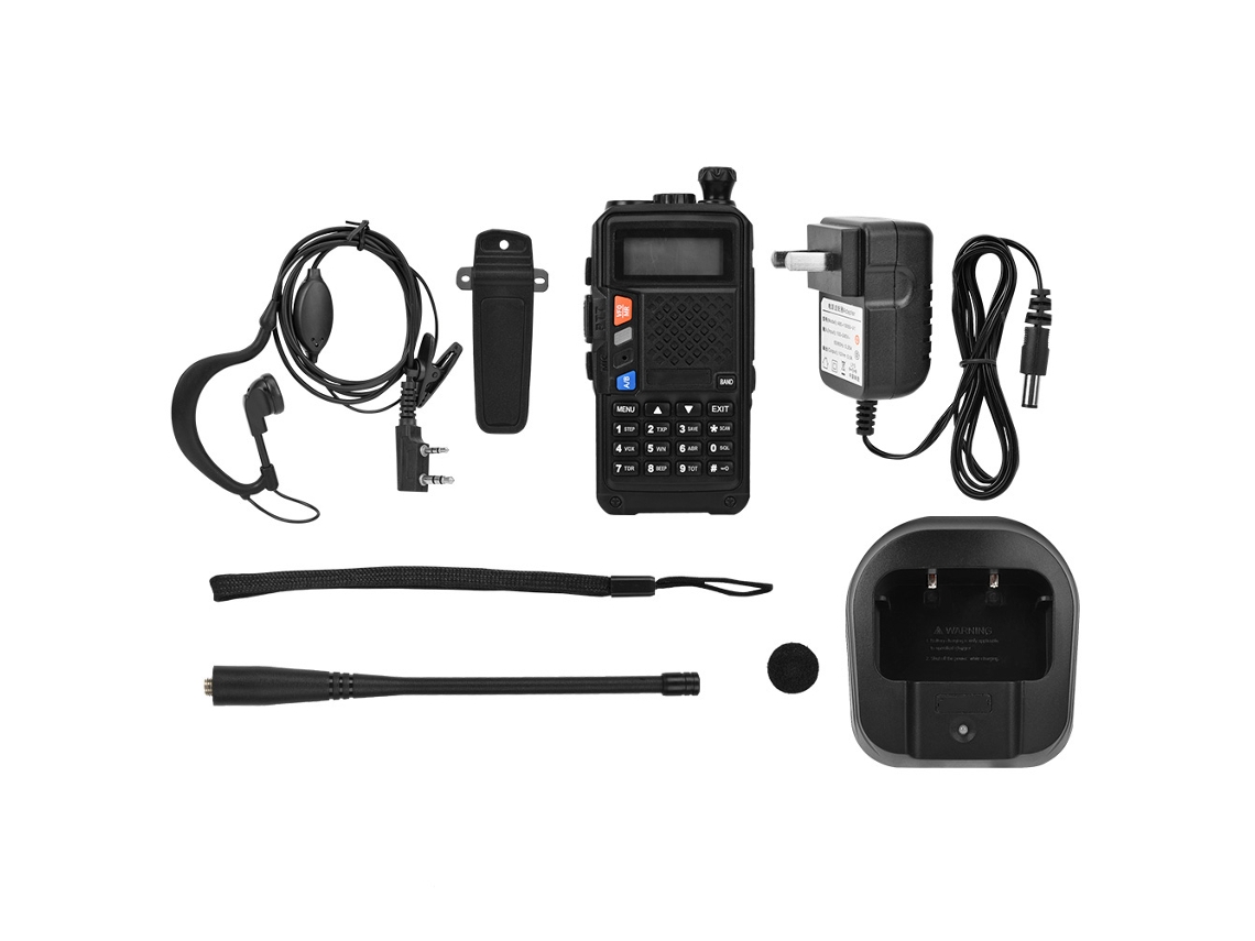 Radio Walkie Talkie (función FM, bidireccional, 8 W)