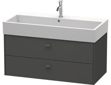 Neceser de pared DURAVIT Brioso 98,4 x 45,9 cm 2 cajones con sifón y delantal para lavabo Vero Air 235010