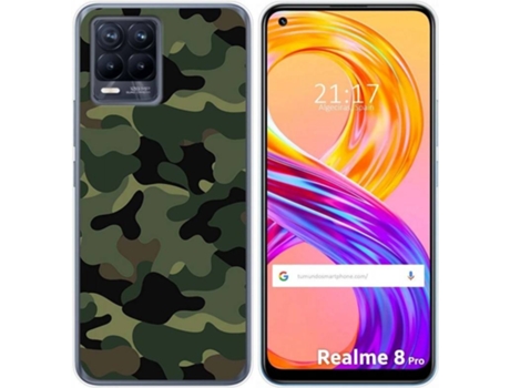 Carcasa Realme 8 4G / 8 Pro TUMUNDOSMARTPHONE Camuflaje Multicolor