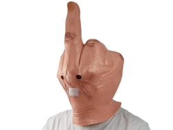 Máscara De Látex Con El Dedo Medio Para Halloween, Cosplay, Accesorios De Carnaval, Cobertura Facial Completa Sme