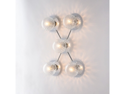 Armonia - Plafón De Hierro Cromado Pulido 5 Luces L.62 X 42 - Bl285-pl5-cr
