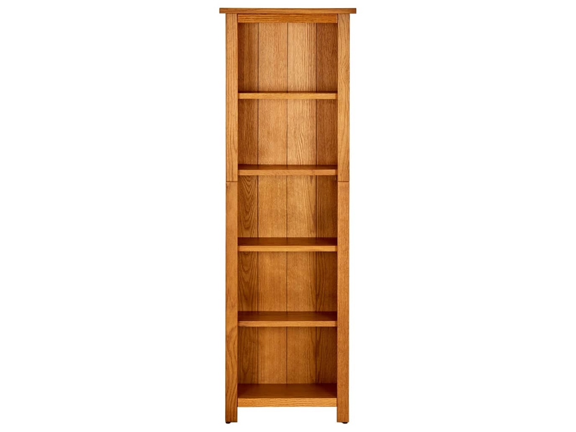 Maison Exclusive - Estantería De 5 Niveles De Madera Maciza De Roble 45x22x140 Cm