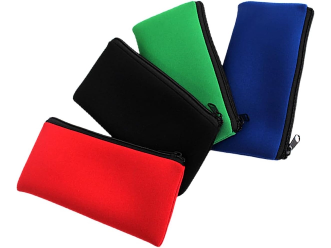 Juego de 4 estuches para lápices, azul y verde. Slowmoose