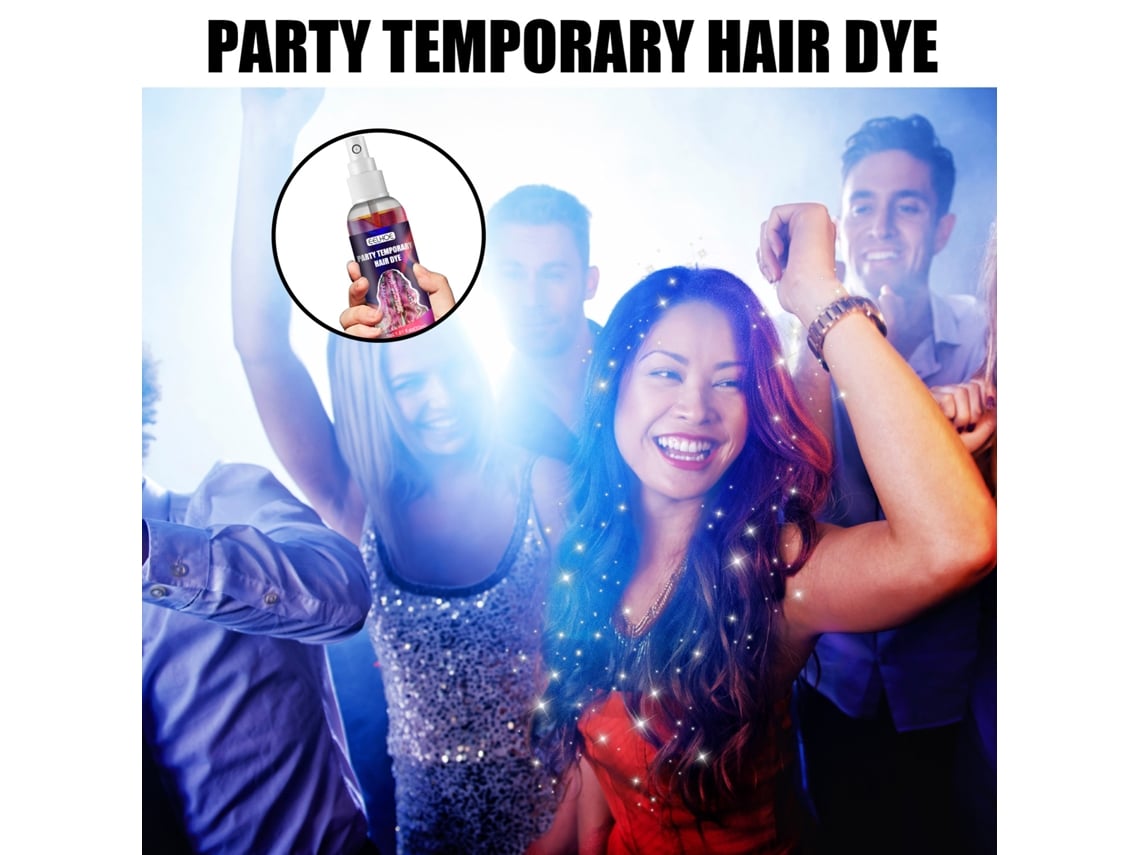 Eelhoe Spray De Color Para Cabello Temporal 30ml Glitter Dye Sin Daño Para Fiesta Y Estilos De Pelo