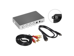 Km200 Mezclador De Sonido Para Karaoke Sistema De Eco De Audio Estéreo Digital Portátil Hdmi 4k/2k Con Doble Micrófono