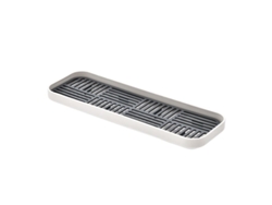 Organizador De Fregadero De Cocina Linjou, Bandeja Doble Para Jabón, Gris, 1 Pack