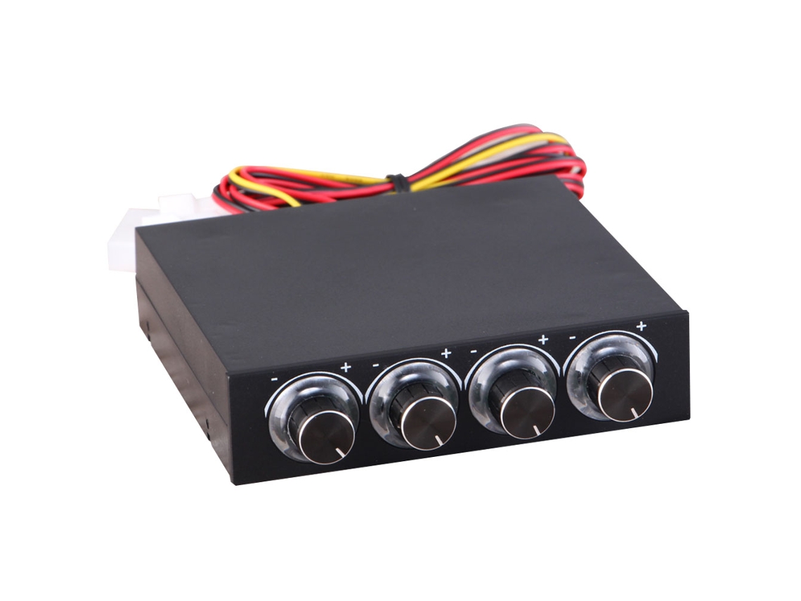 Controlador de velocidad y temperatura para PC de 4 canales, reductor de calor con LED azul