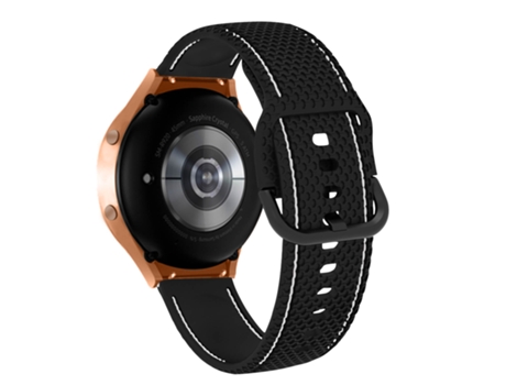 Correa para Galaxy Watch 5 / 5 Pro / 4 Silicona Costuras Bicolor negro AVIZAR