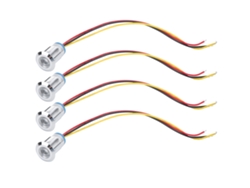 Luces LED circulares, precableadas, bicolor, resistentes al agua.